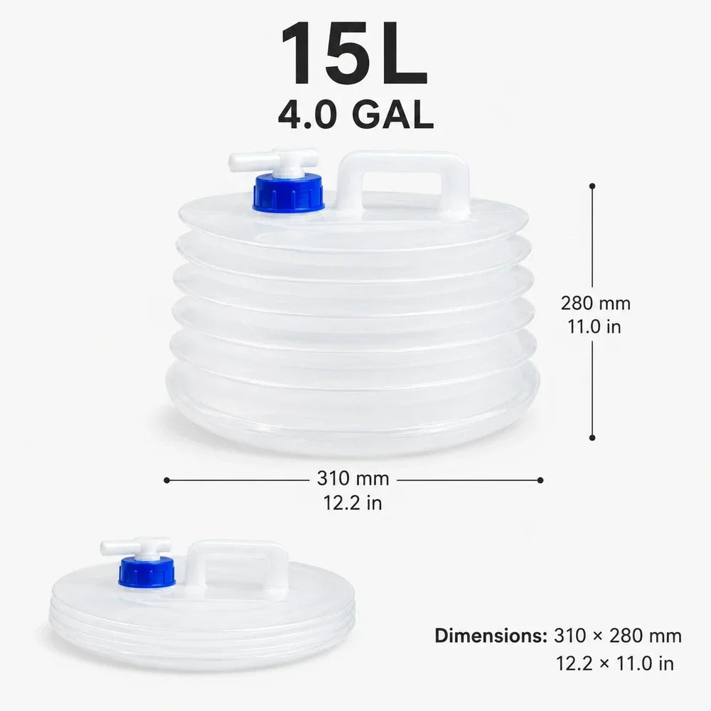 Foldable Water Storage Container with Tap