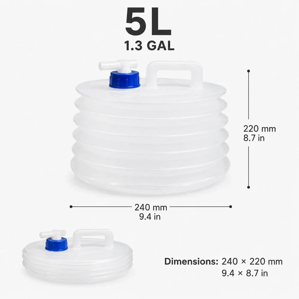 Foldable Water Storage Container with Tap