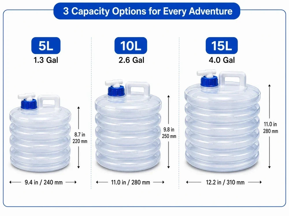 Foldable Water Storage Container with Tap
