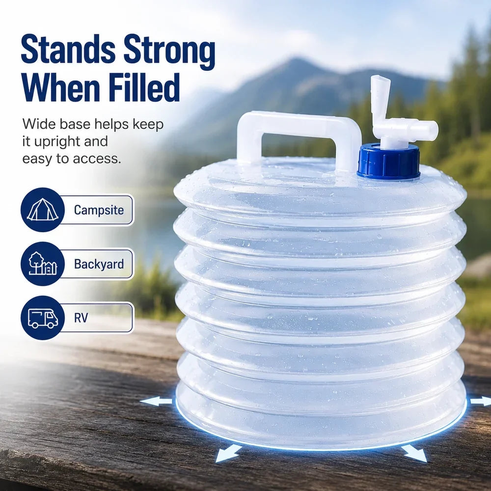 Foldable Water Storage Container with Tap