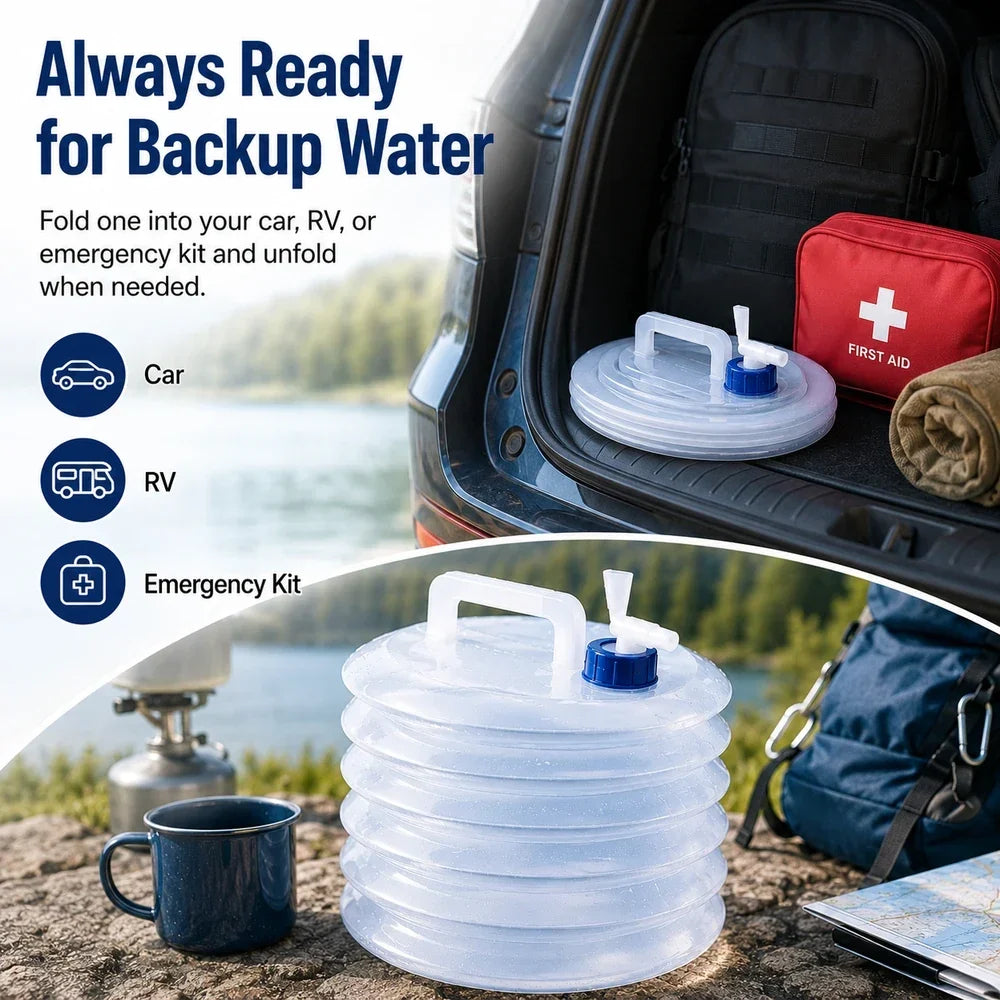 Foldable Water Storage Container with Tap