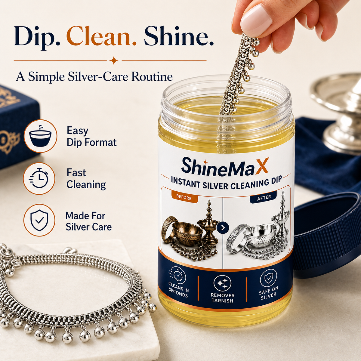 Instant Silver Cleaner (Buy 1 Get 1 FREE ) Festive Dhamaka 🔥