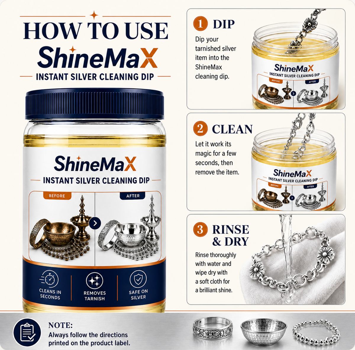 Instant Silver Cleaner (Buy 1 Get 1 FREE ) Festive Dhamaka 🔥