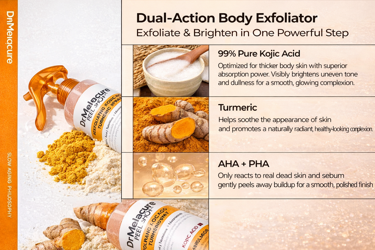 Dr. Melacure Body Kojic Acid Turmeric Exfoliating Spray
