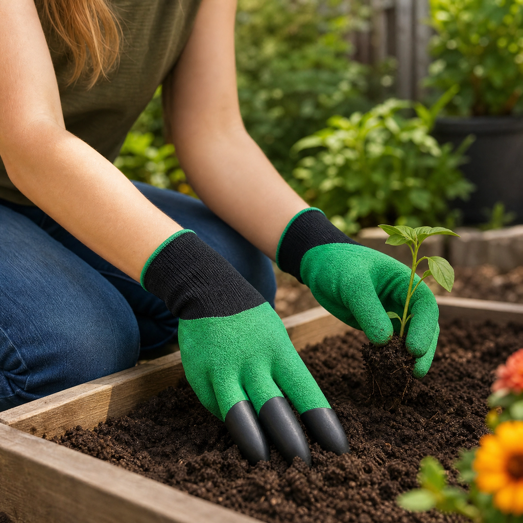 Garden Genie Claw Gloves – Digging & Planting Gloves for Home Garden